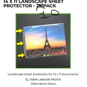 Ten 14x11 page protectors for scrapbooks
